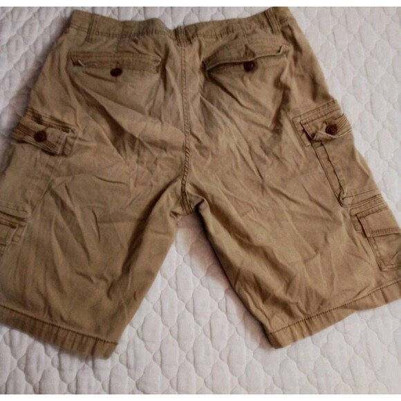 Men's Iron Co Dark Khaki  Cargo Shorts Size 32 - Picture 5 of 15